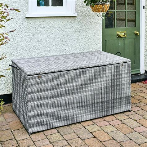 metal cushion storage box|outside storage box for cushions.